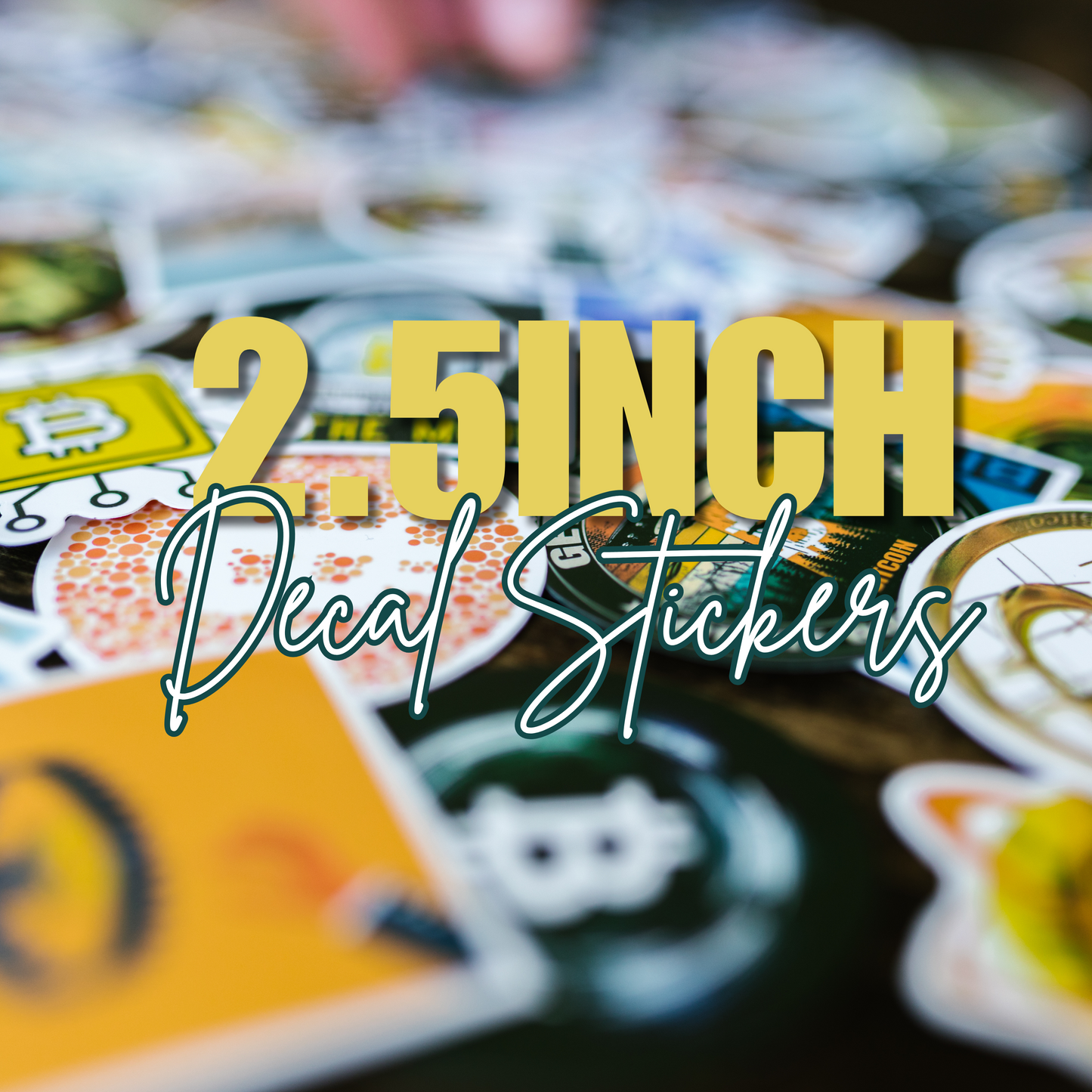 50 custom 2.5x2.5" Vinyl Decal Stickers (please read description)