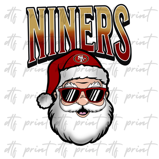 Niners Santa SINGLE DTF PRINT