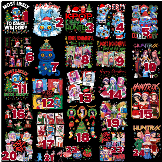 Huntrix Christmas Bundle SINGLE DTF PRINT
