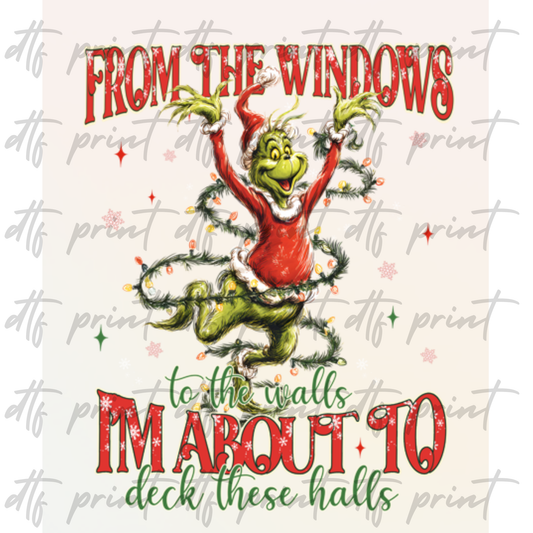 Green Guy From The Windows To The Walls SINGLE DTF PRINT
