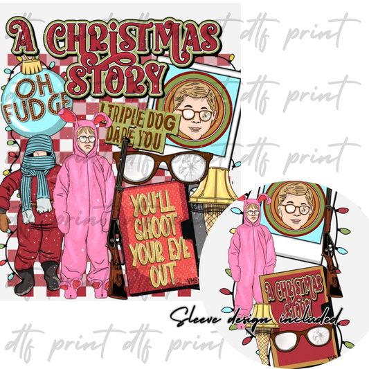 A Christmas Story with Sleeve included SINGLE DTF PRINT
