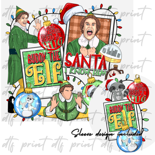 ELF with Sleeve Design Included SINGLE DTF PRINT
