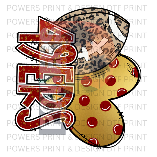 Leopard Print 49ers SINGLE DTF PRINT