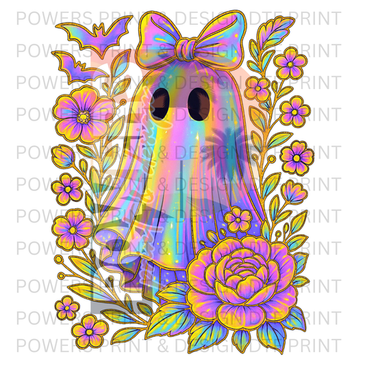 Ghost Flowers SINGLE DTF PRINT