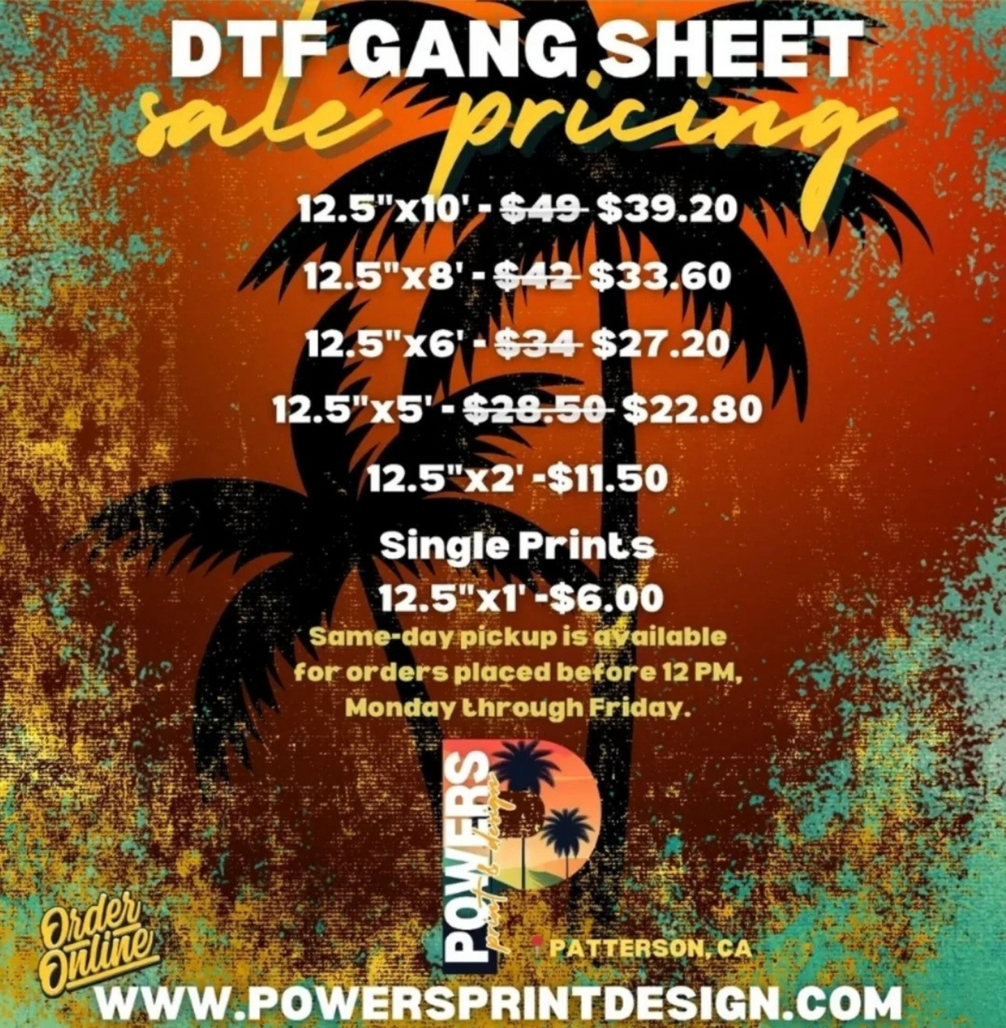 DTF Prints & Gang Sheets