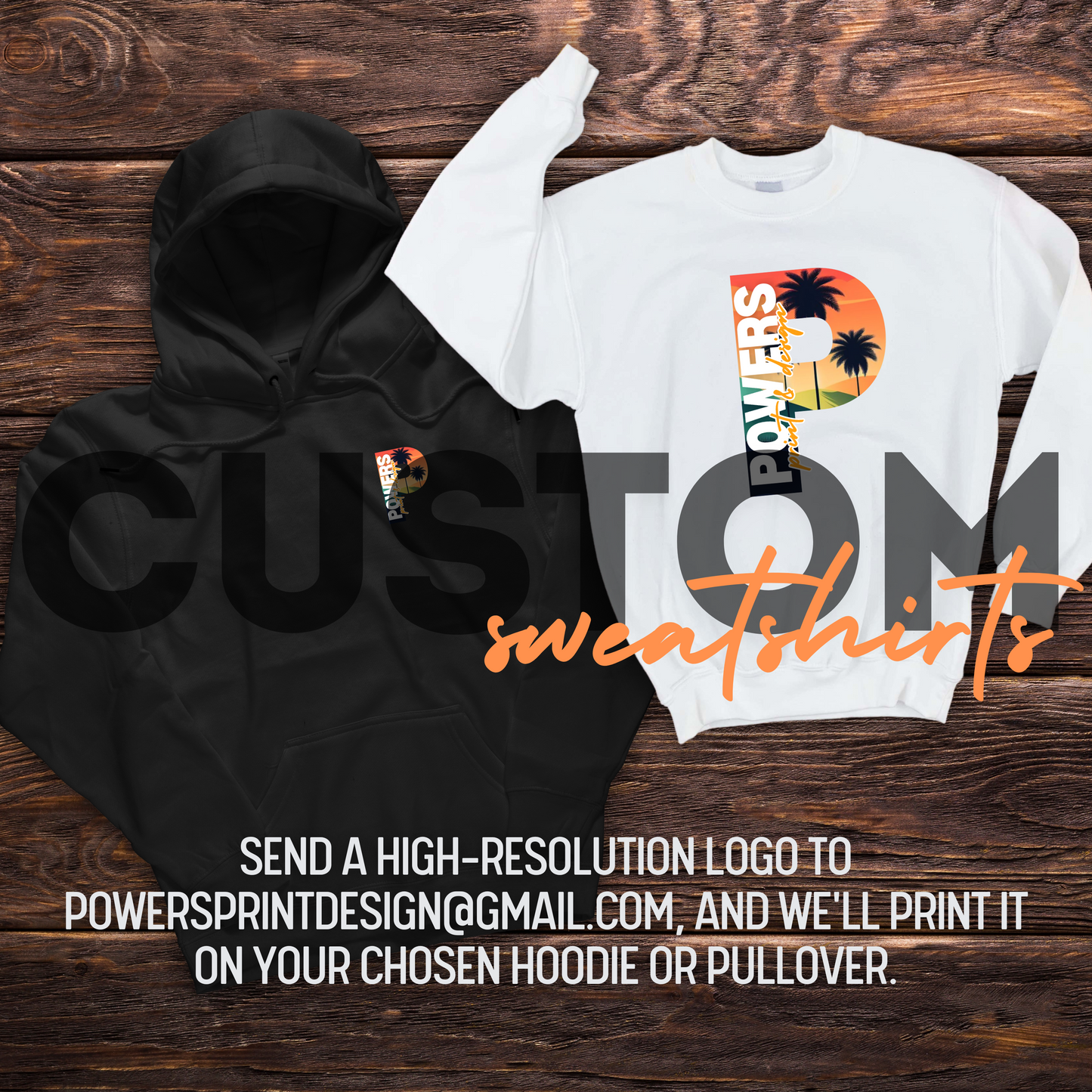 Custom Sweatshirts (you provide logo)