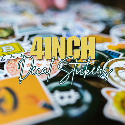 50 custom 4x4" vinyl decal stickers (Please Read Description)